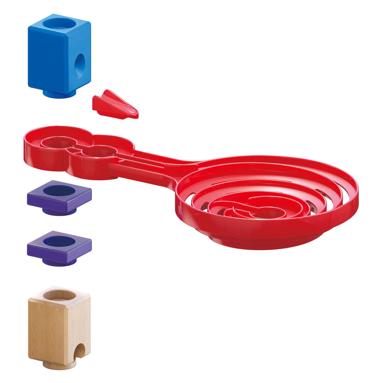 Quadrilla Dubbelzijdige Spiraal Twist Knikkerbaan. 9dlg.