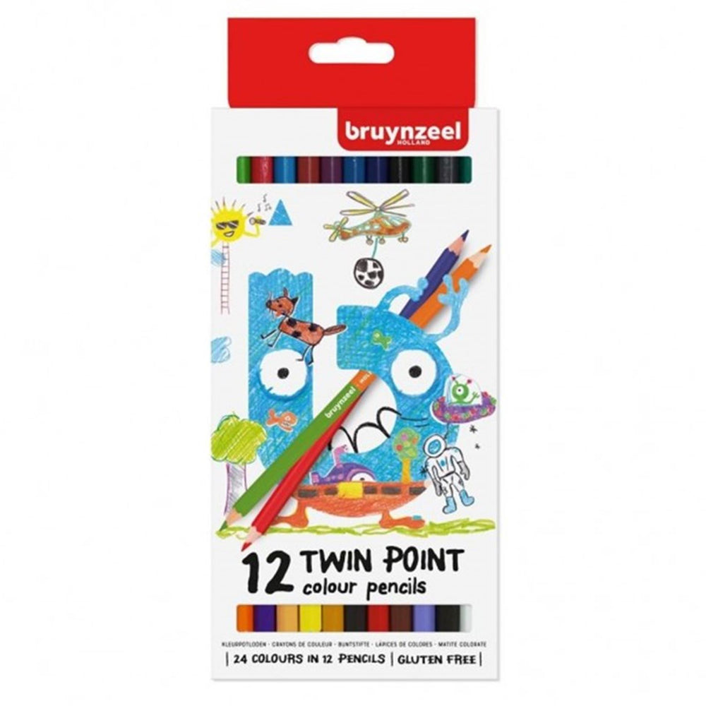 Bruynzeel 12 twin point colour pencils