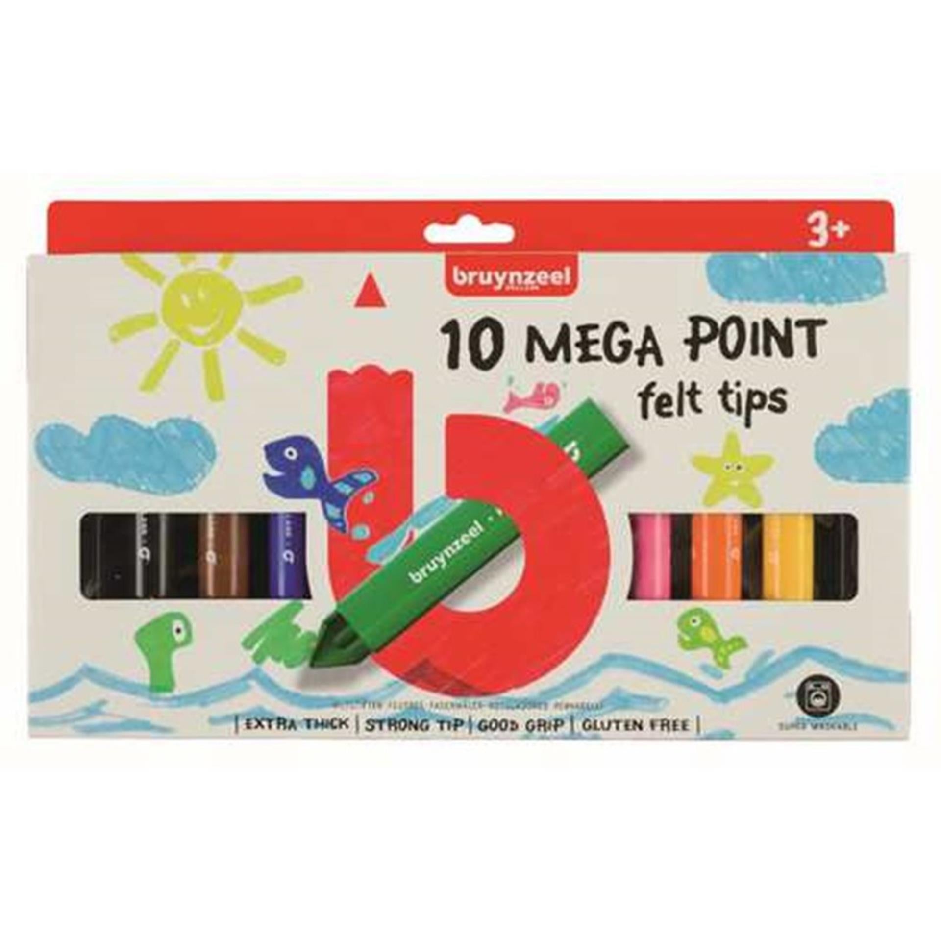 Bruynzeel Kids Mega Viltstiften, 10st.