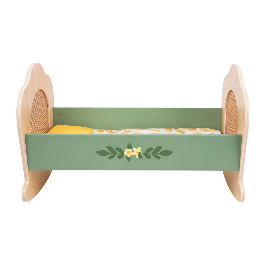 Classic world wooden cradle vintage doll bed - uni