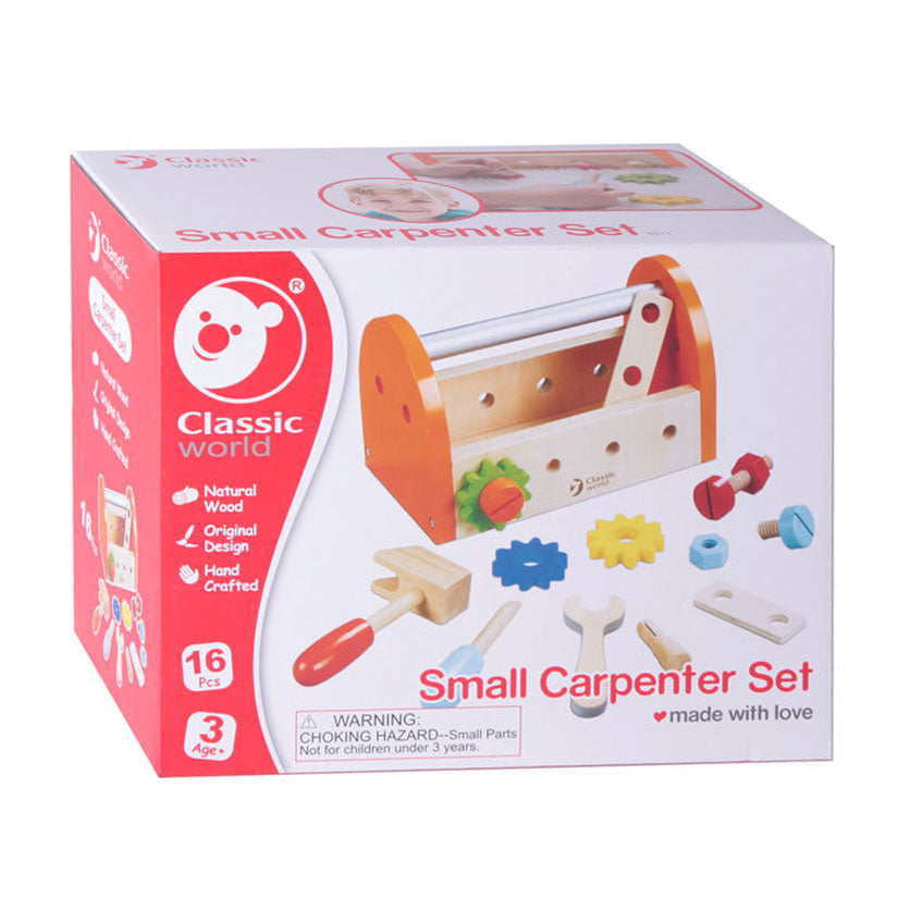 Klassieke Wereld Houten Gereedschapskist, 16dlg.