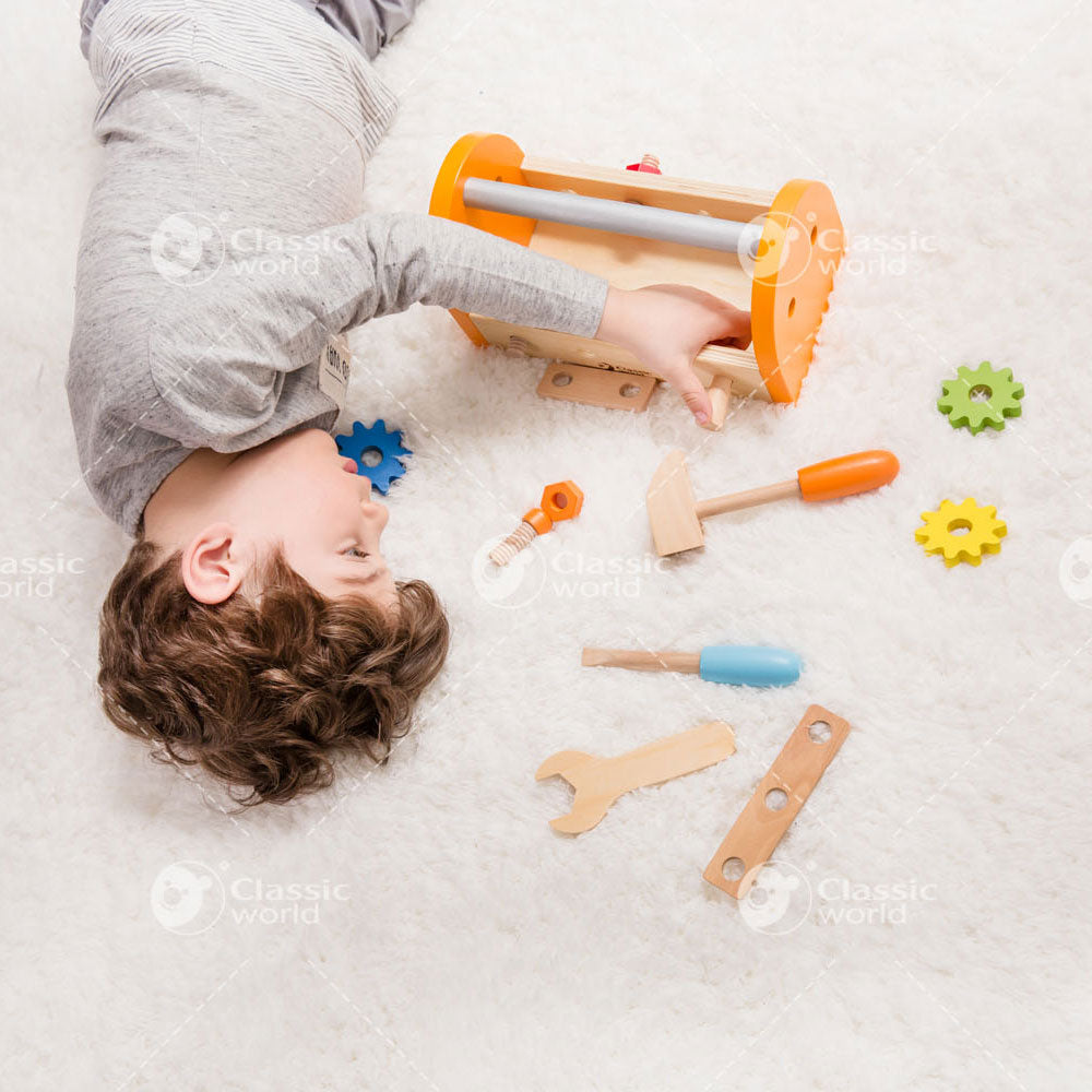 Klassieke Wereld Houten Gereedschapskist, 16dlg.