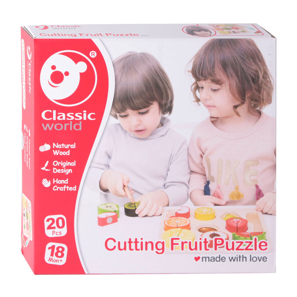 Klassieke wereld houten snijfruit, 20dlg.