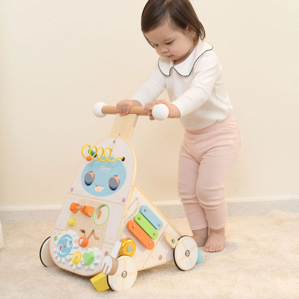 Klassieke wereld babywalker hout