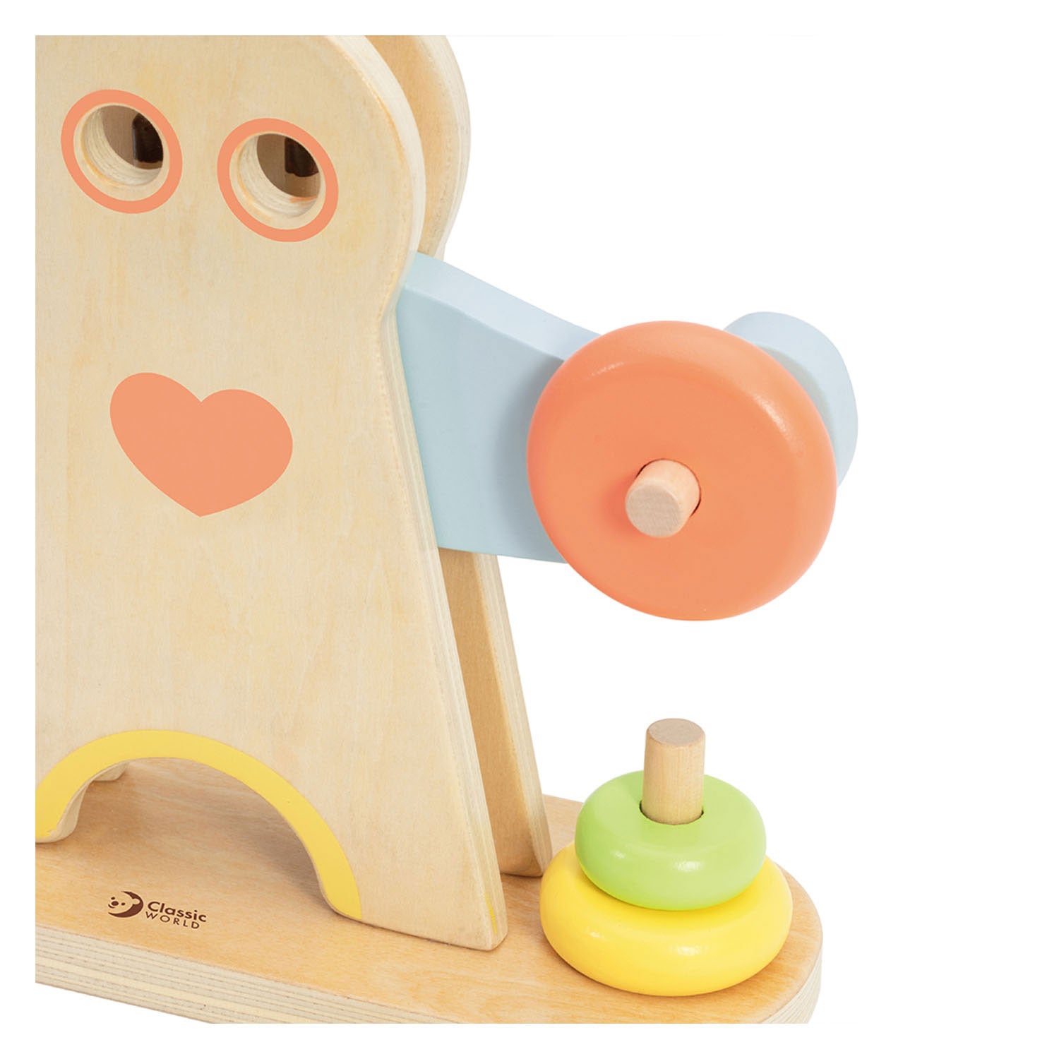 Klassieke houten herculesweegschaal, 7dlg.