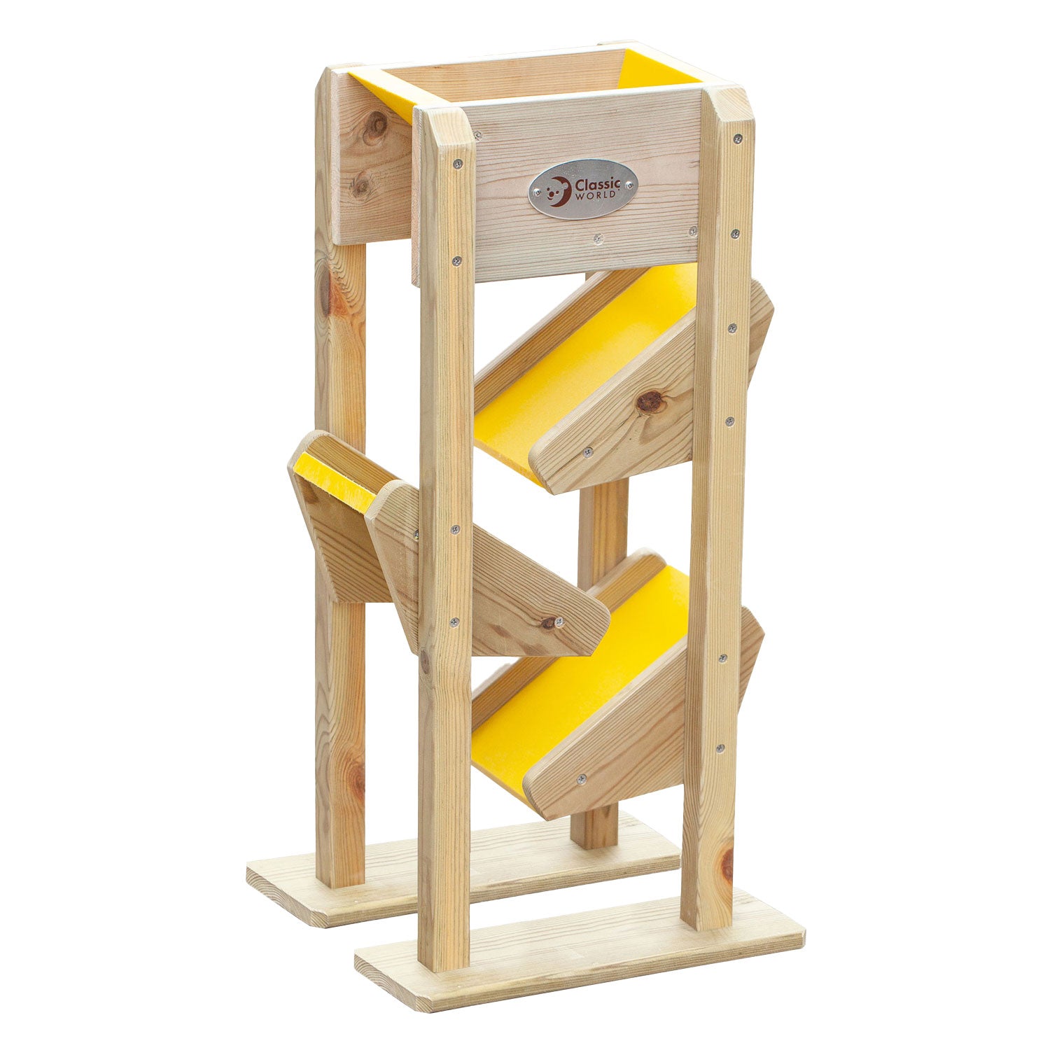 Klassieke wereld houten zandtrechterglijbaan