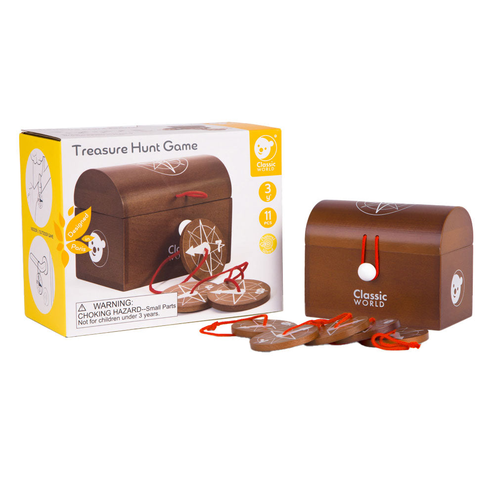 Klassieke Wereld Wereld Houten Schattenjacht Spel