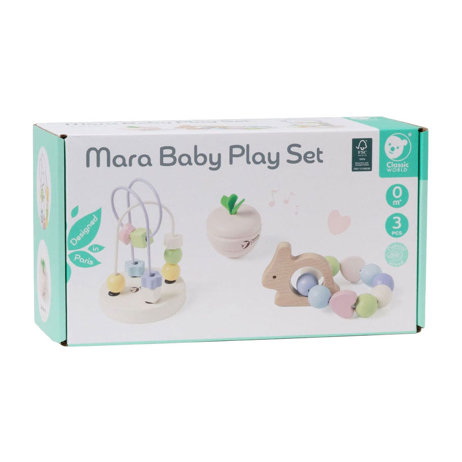 Classic world houten babyspeelset mara, 3dlg.