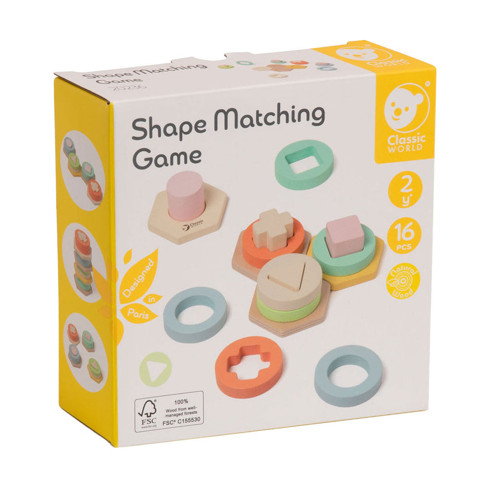 Klassieke wereld houten vormen matchen spel