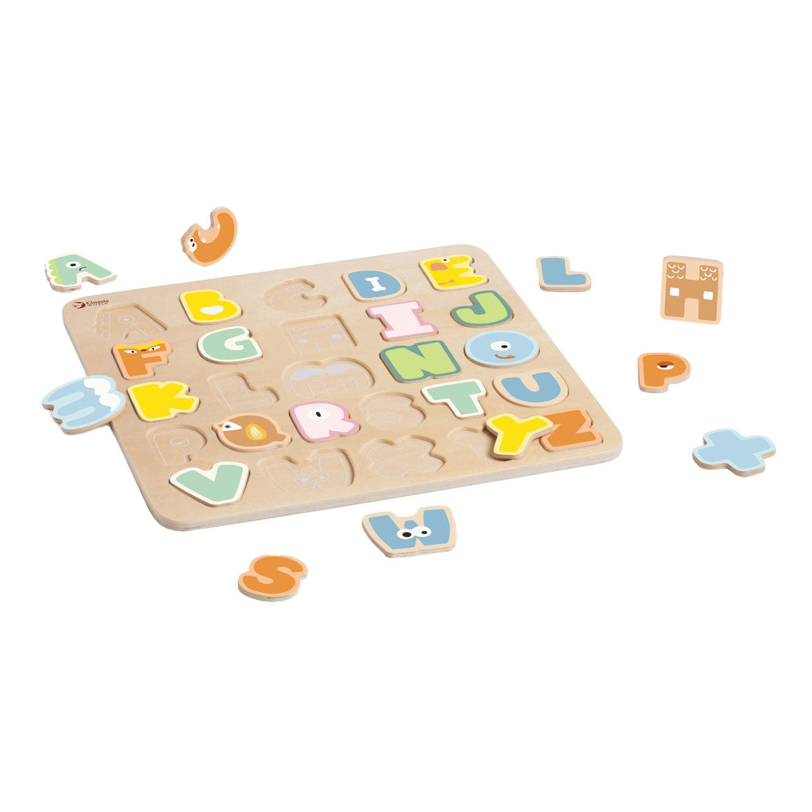 Klassieke wereld houten alfabetpuzzel, 27e.
