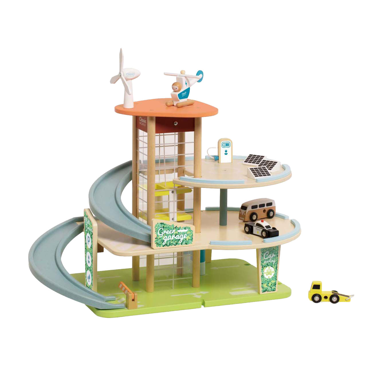 Classic world houten duurzame garage met accessoires, 19dlg.