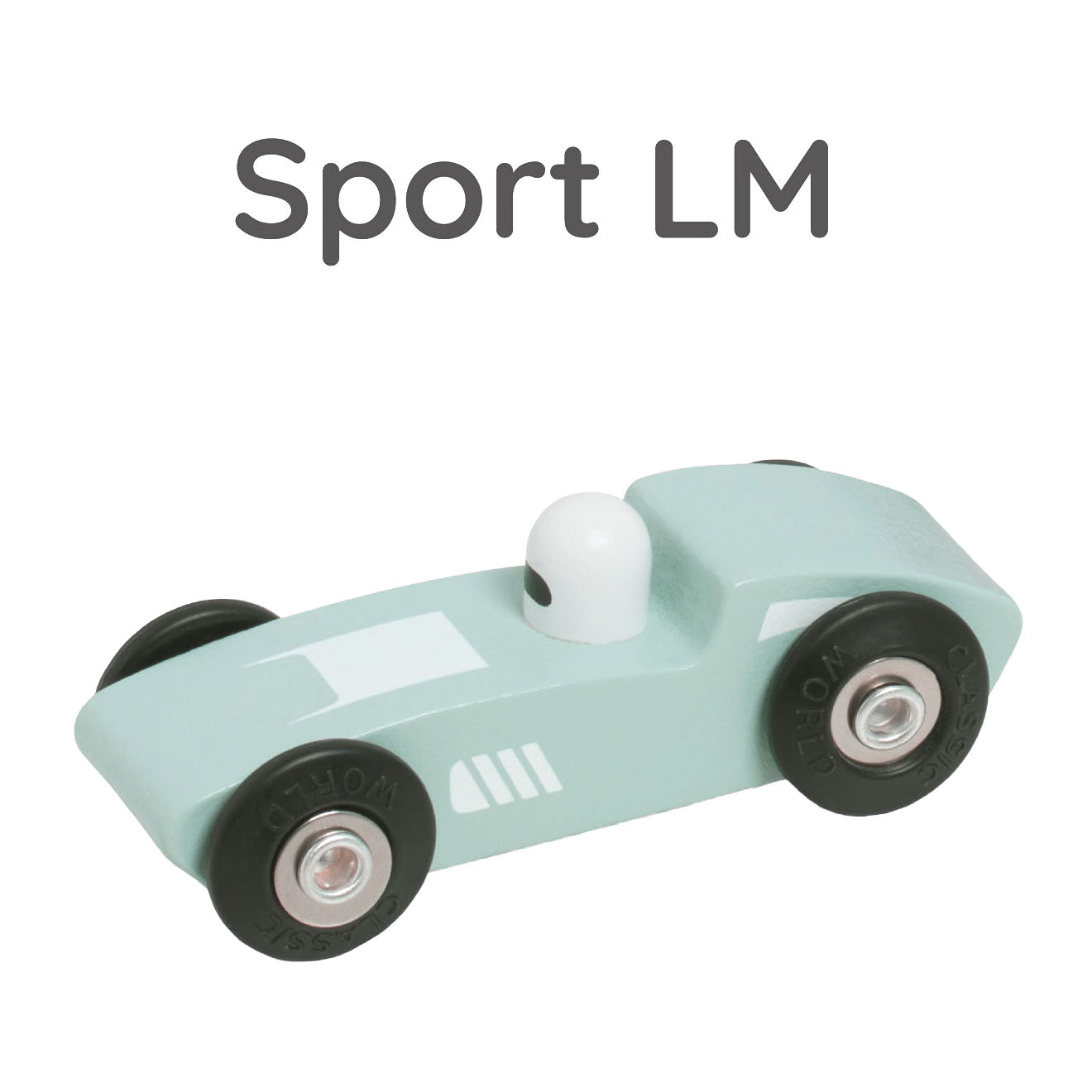 Klassieke wereld houten sportauto's set, 3st.
