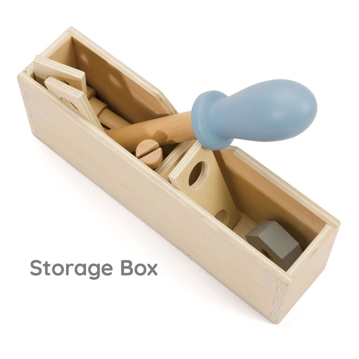 Klassieke wereld houten gereedschapskist modern, 27dlg.