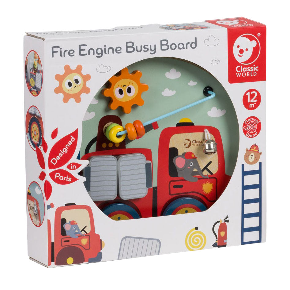 Klassieke wereld houten speelbord brandweer