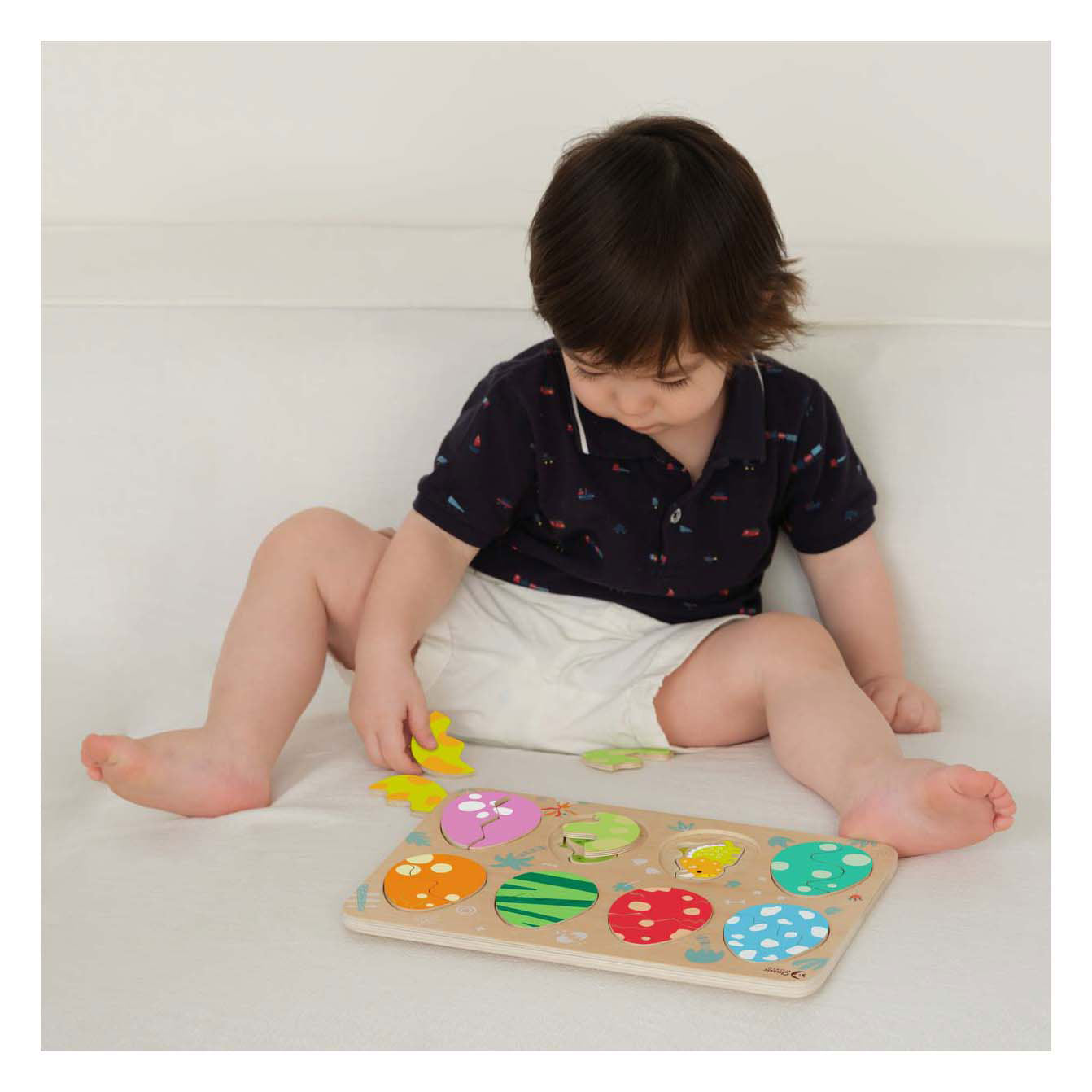 Klassieke wereld houten inlegpuzzel dinosaurus, 25st.