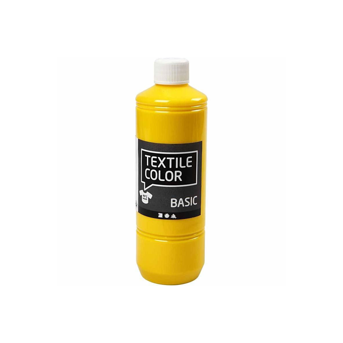 Creativ company textielverf - primair geel, 500ml