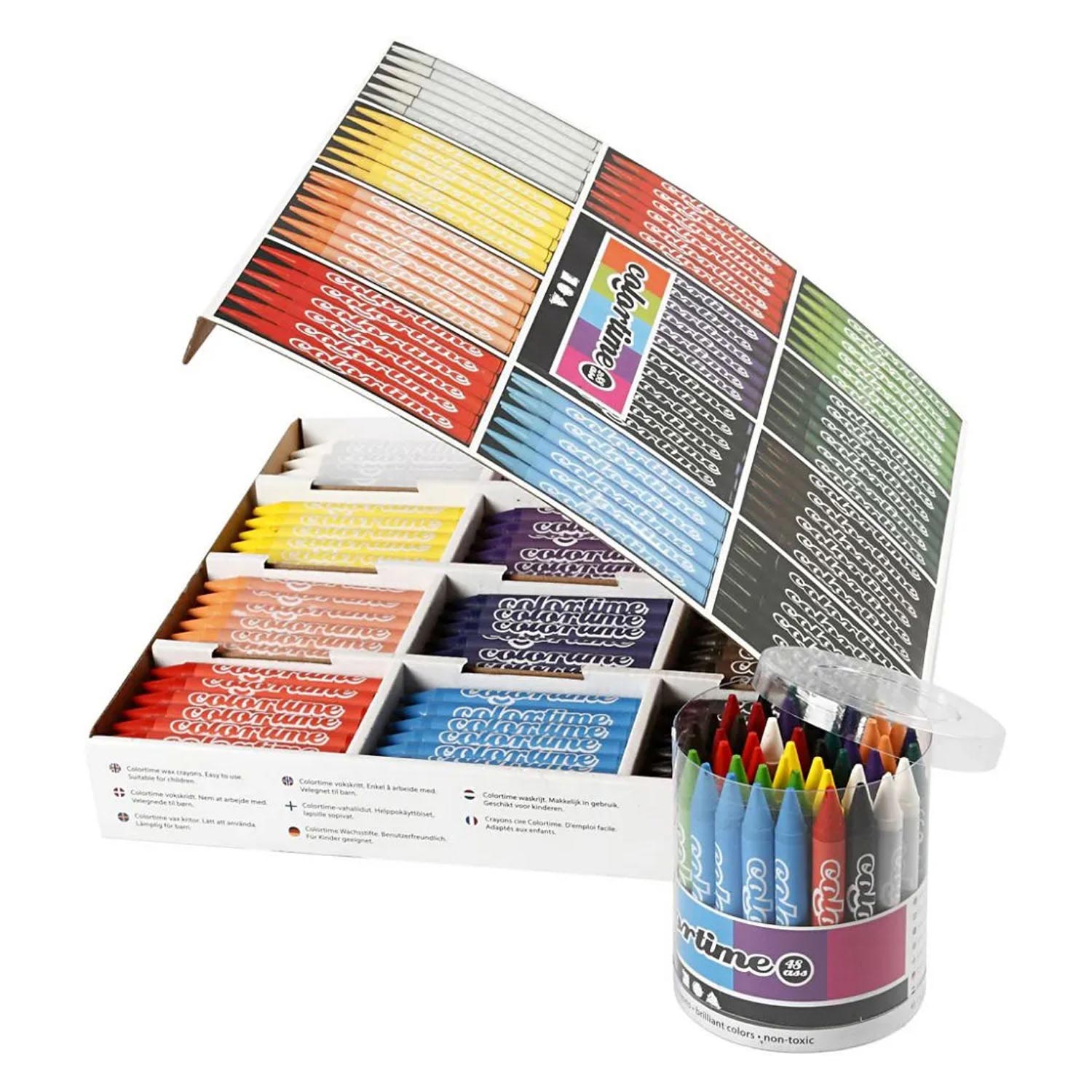 Creativ Company Bulk Pack Wax Crayons, 288 pcs.