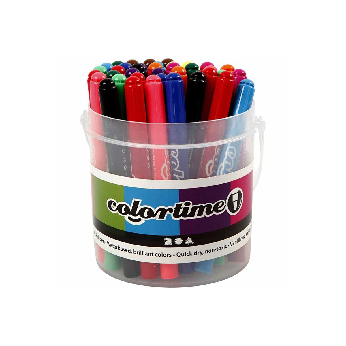 Creativ company emmer met 42 jumbo stiften, 12 kleuren