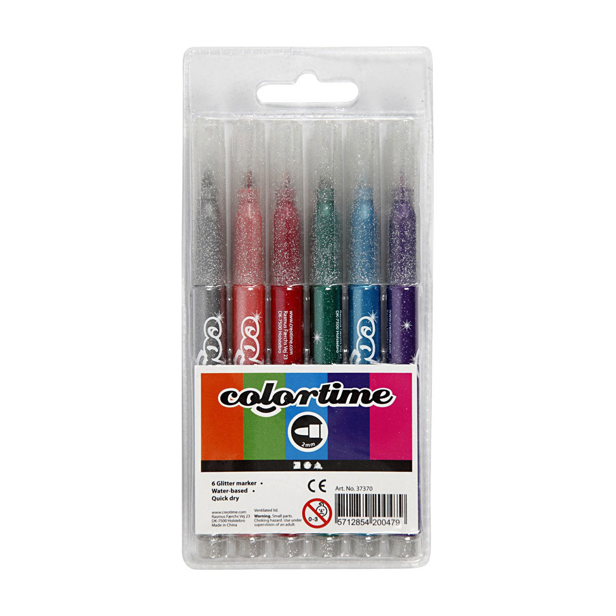 Creativ company glitterstiften, 6st.