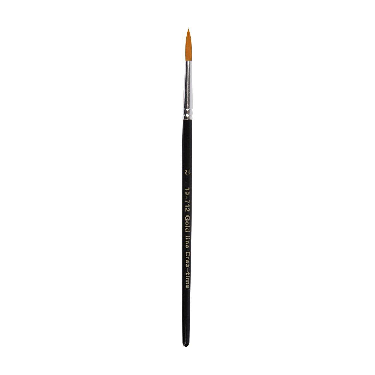 Gold line penselen, afm 12, l: 18,5 cm, b: 5 mm, rond, 6 stuk 1 doos