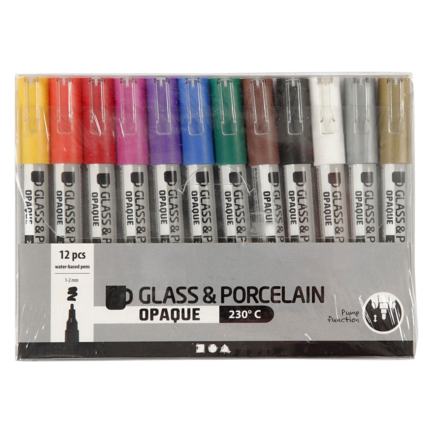 Creativ company glas-porseleinstiften, 12st.