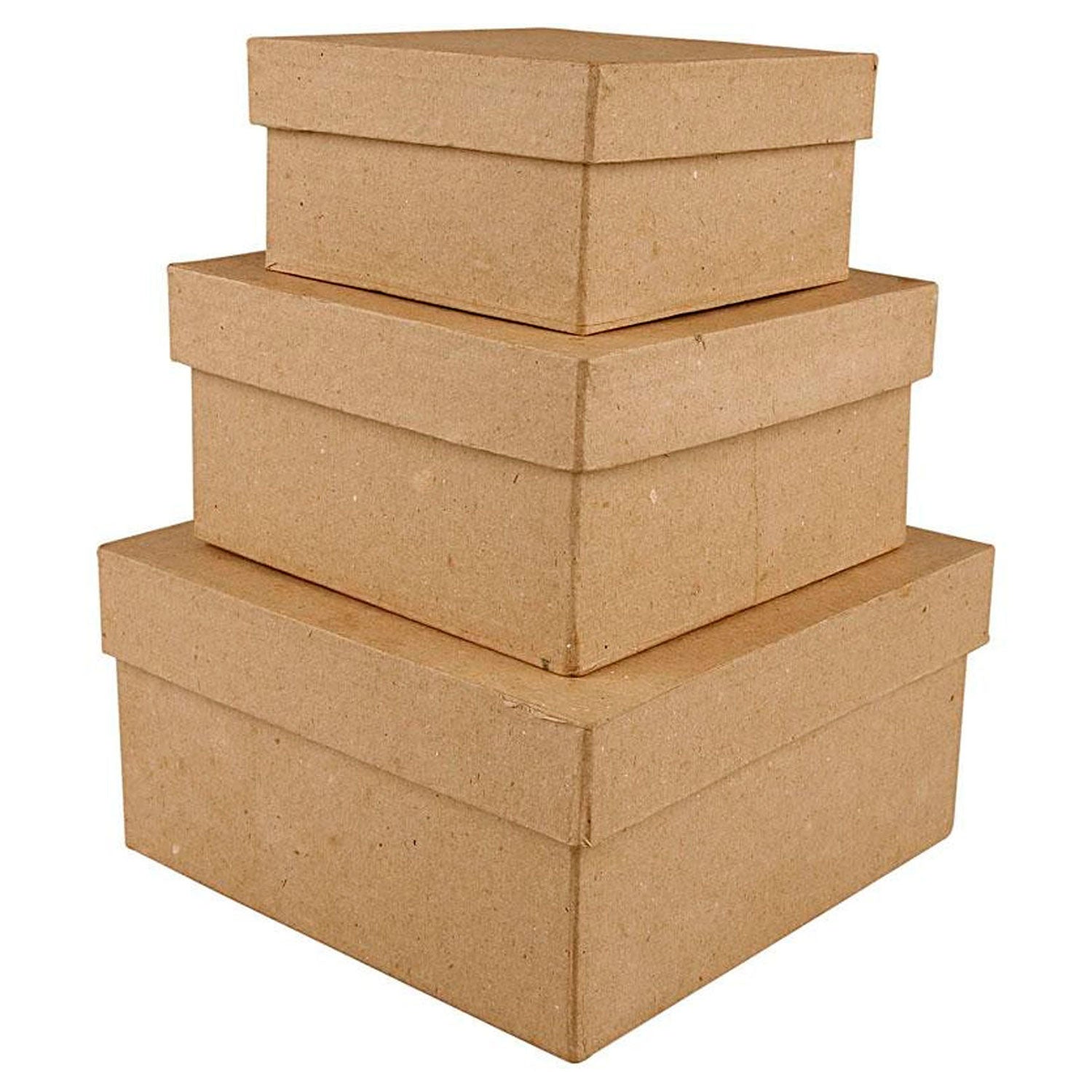 Creativ Company square papier-mâché boxes, 3 pc.