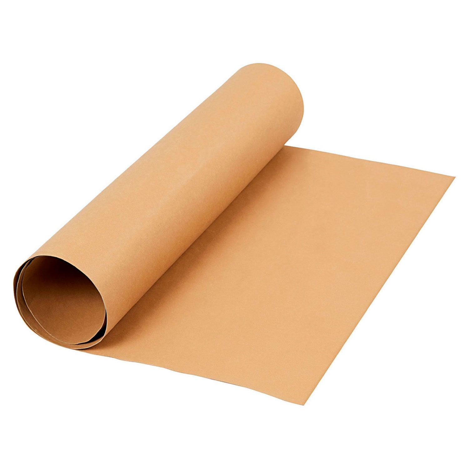 Kunstleer Papier Lichtbruin, 1mtr.