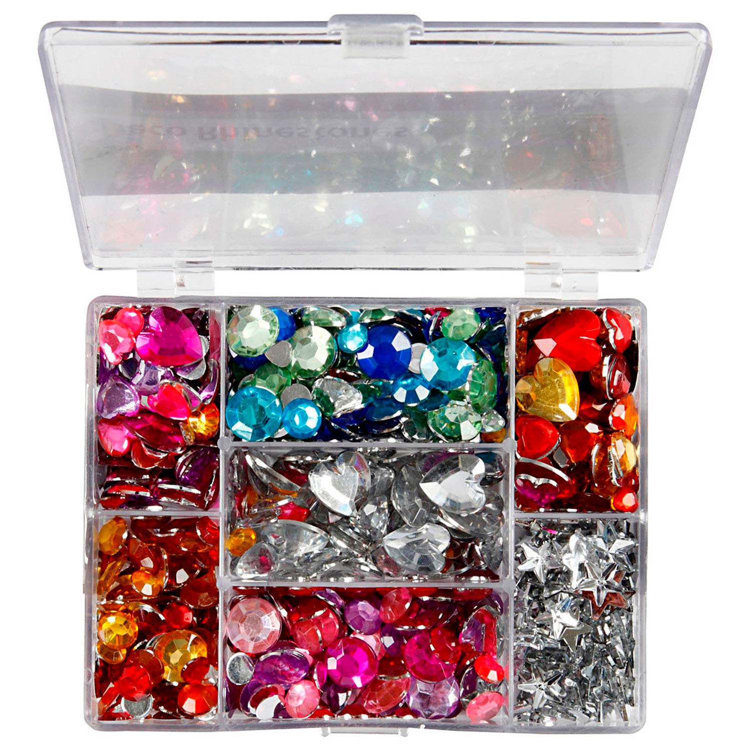 Creativ company https: www.cchobby.nl strasstenen-in-display-box-rond-sterren-harten-d-6-7-9-10-11-12-14-16-mm-blauw-roze-zilver-300-stuk-1-doos