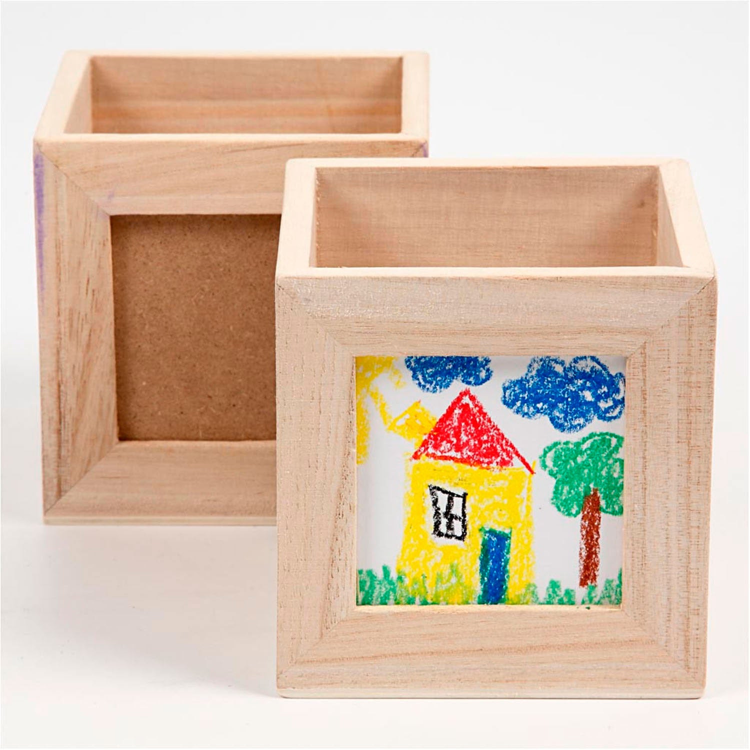 Creativ company houten pennenbakje met fotolijstje