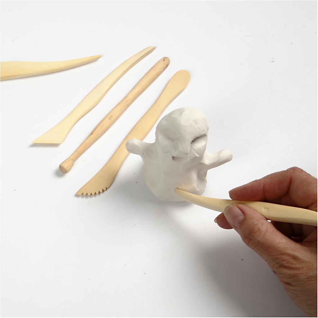 Creativ Company modeling tool set wood, 6pc.