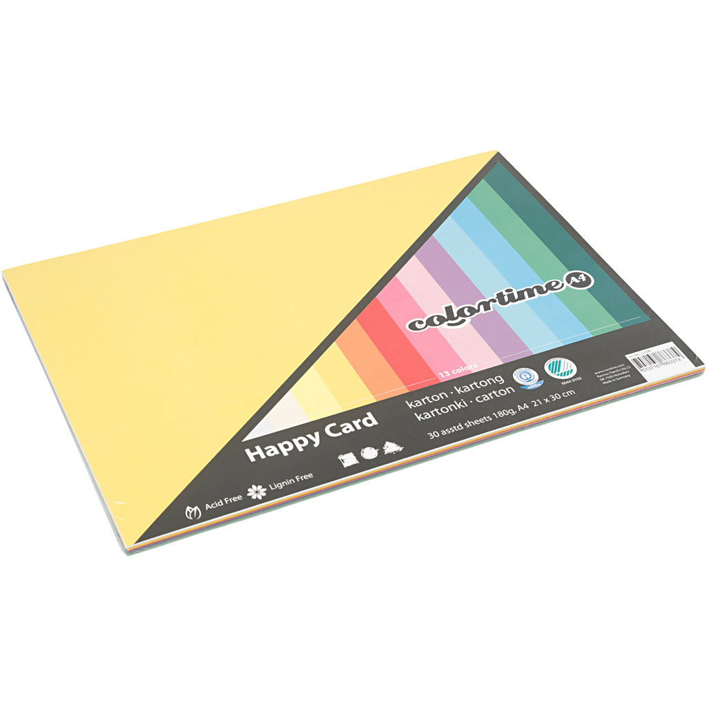 Creativ company lente karton kleur a4, 30 afgesloten