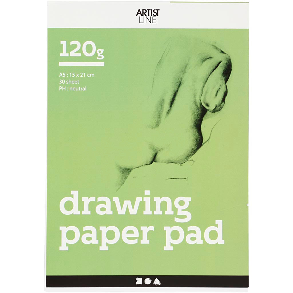 Creativ company drawing block white a5 120gsm, 30 sheets