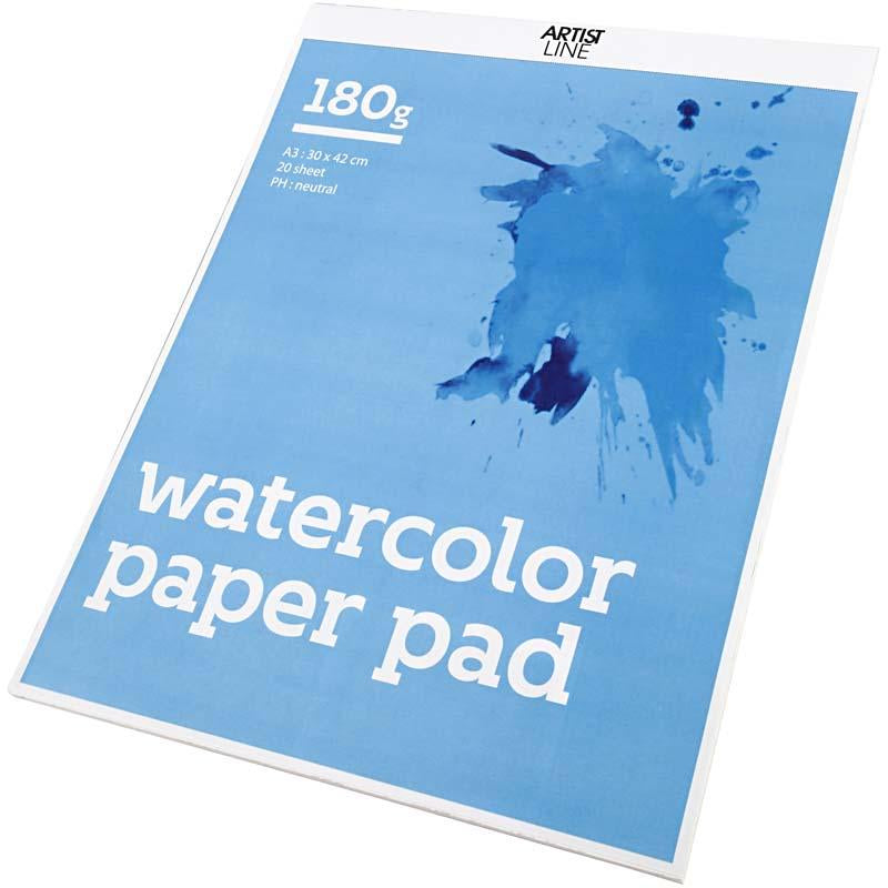 Aquarelblok Wit A3, 20 vellen
