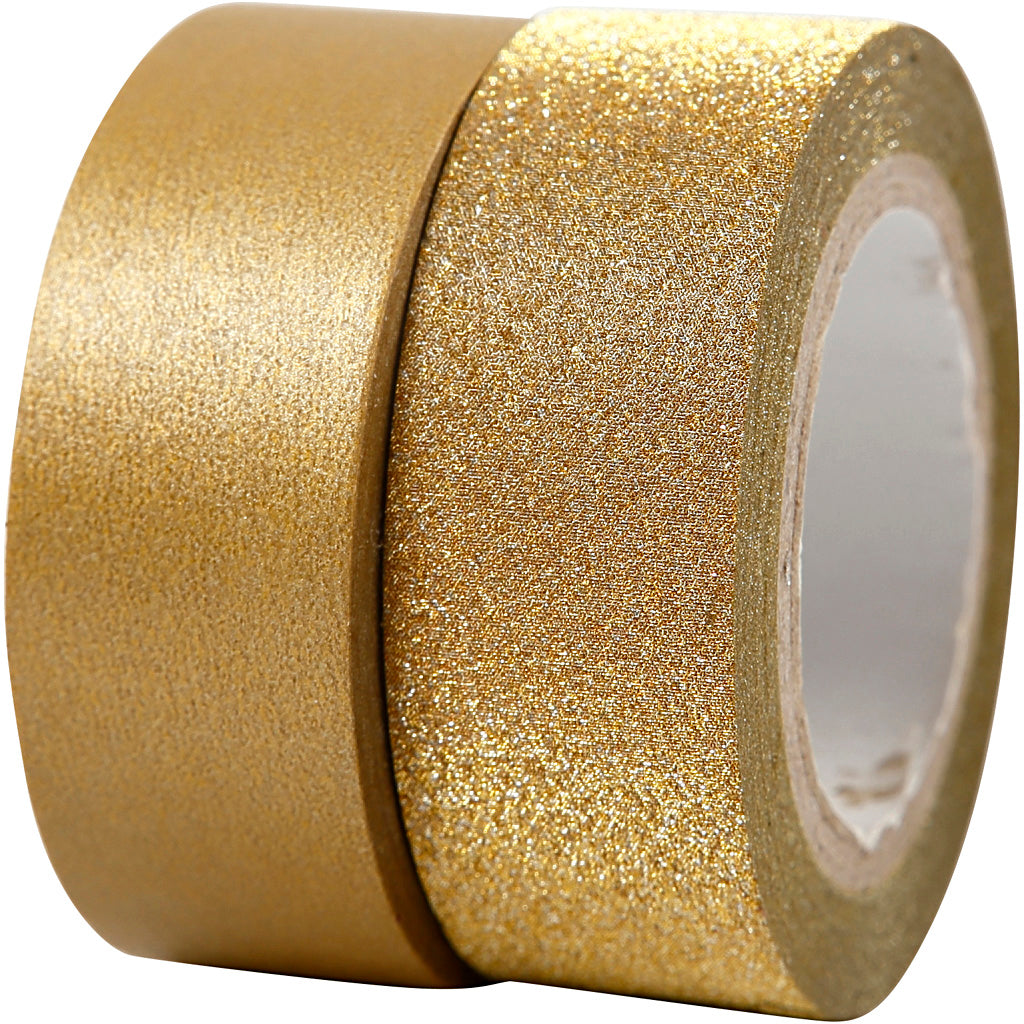Afplaktape Goud 2m, 2st.