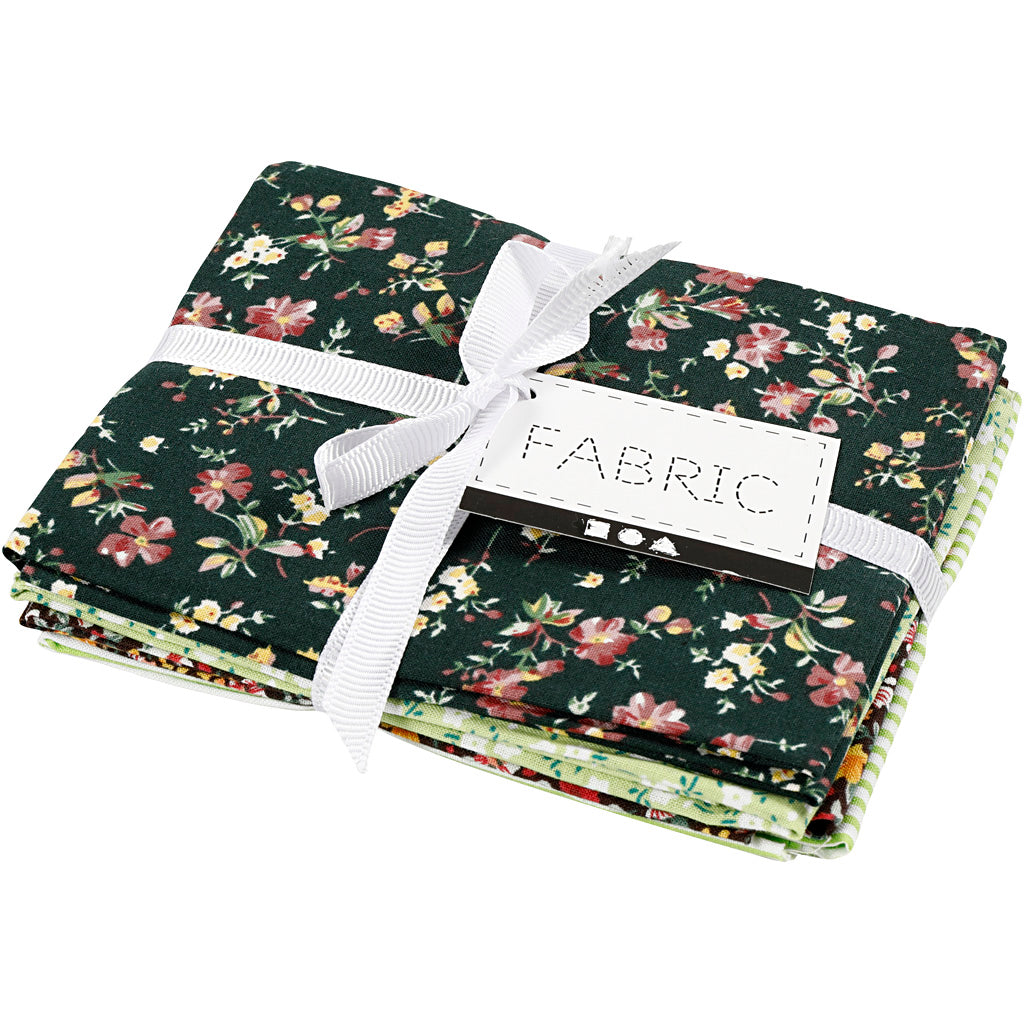 Patchworkstof Groen 45x55cm, 4st.