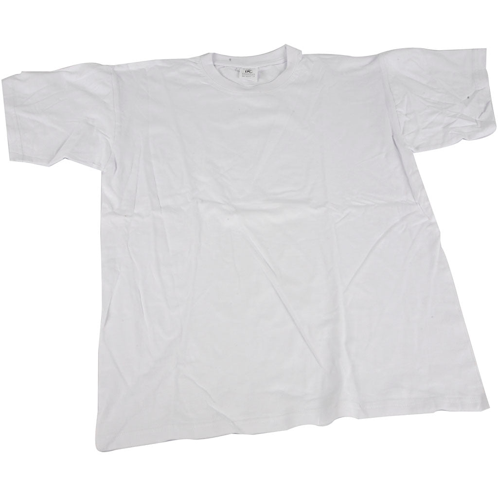 Creativ company t-shirt wit met ronde hals katoen, maat l
