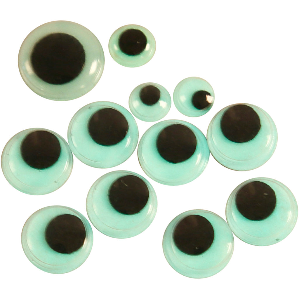 Wiebelogen Glow in the Dark lijm, 30st.