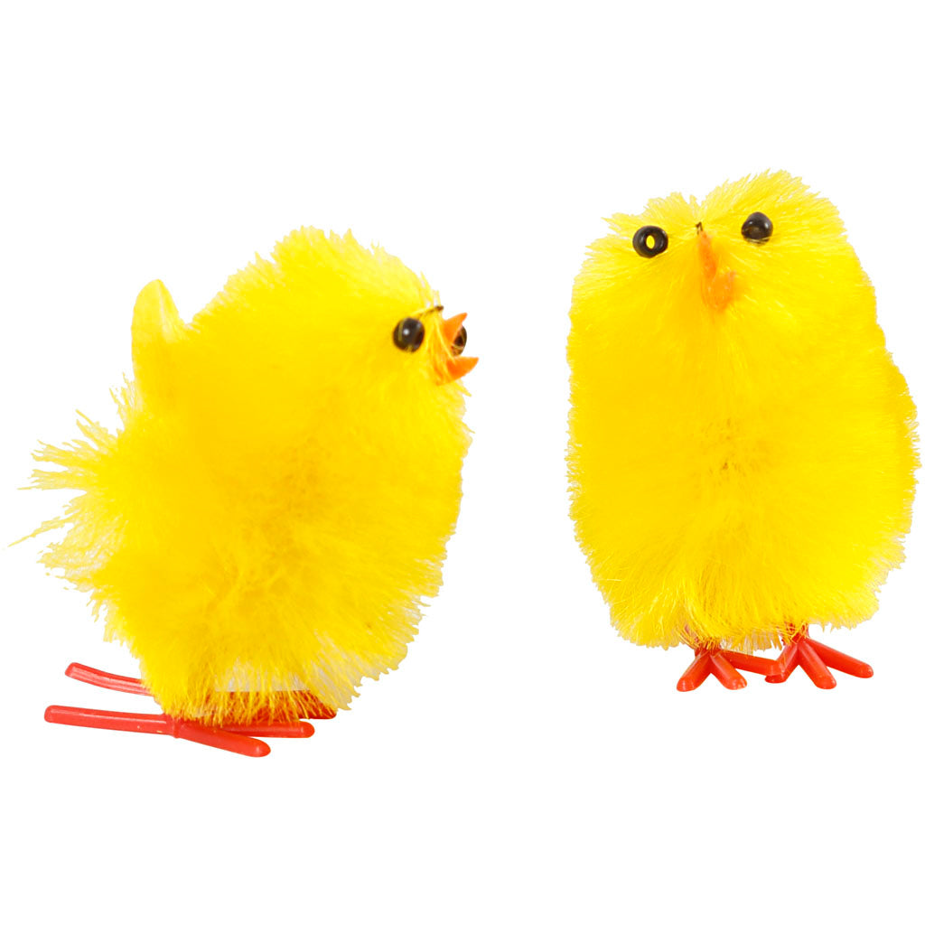Creativ Company yellow chenille Easter chicks, 12 pcs.