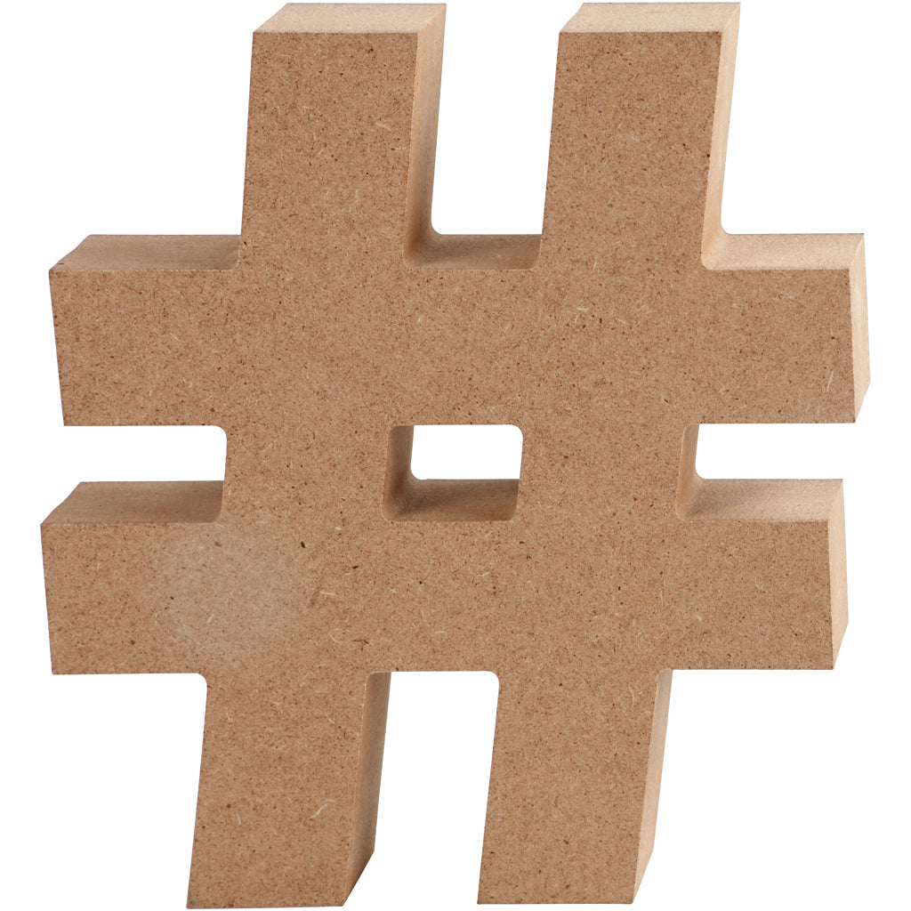 Symbool # MDF 13cm, 1e.