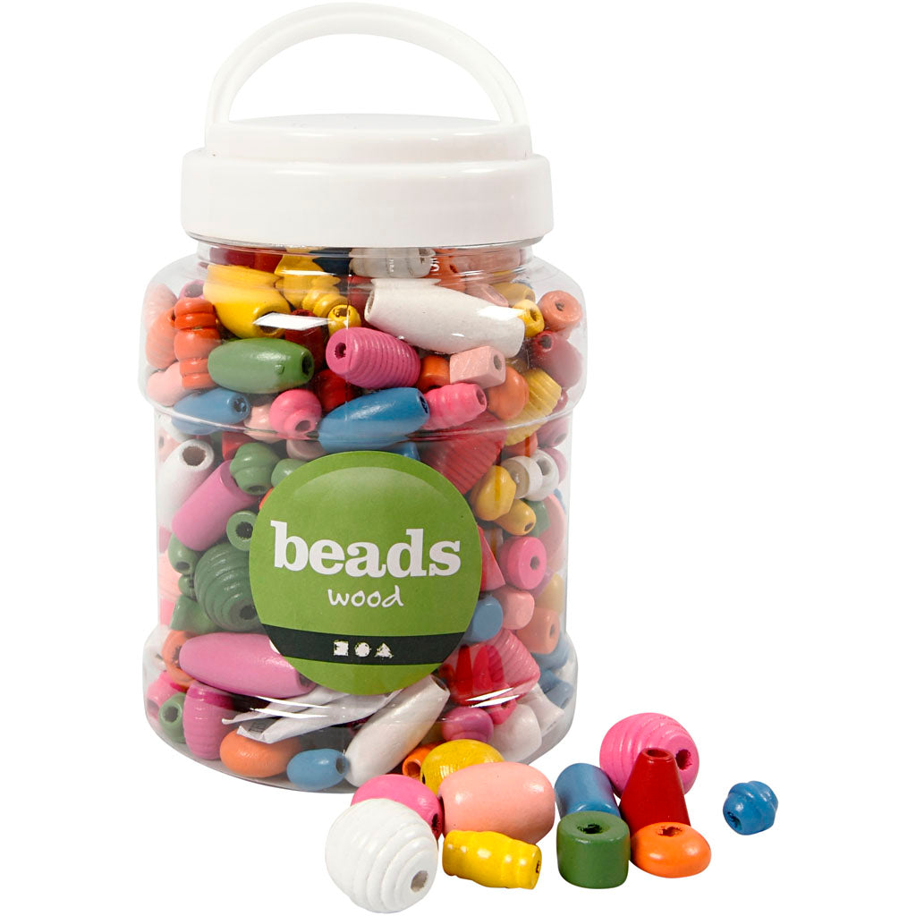 Creativ company https: www.cchobby.nl houten-kralen-afm-5-28-mm-gatgrootte-2-5-3-mm-ca-466-stuk-diverse-kleuren-175-gr-400-ml-1-emmer