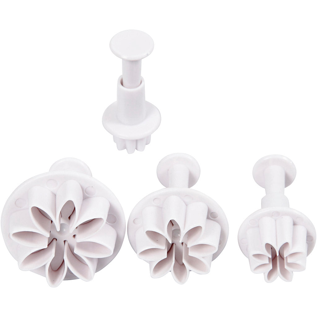 Creative Company cookie cutters with stamp flower, 4 pcs.