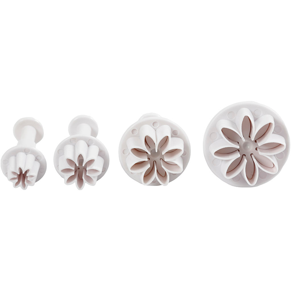 Creative Company cookie cutters with stamp flower, 4 pcs.