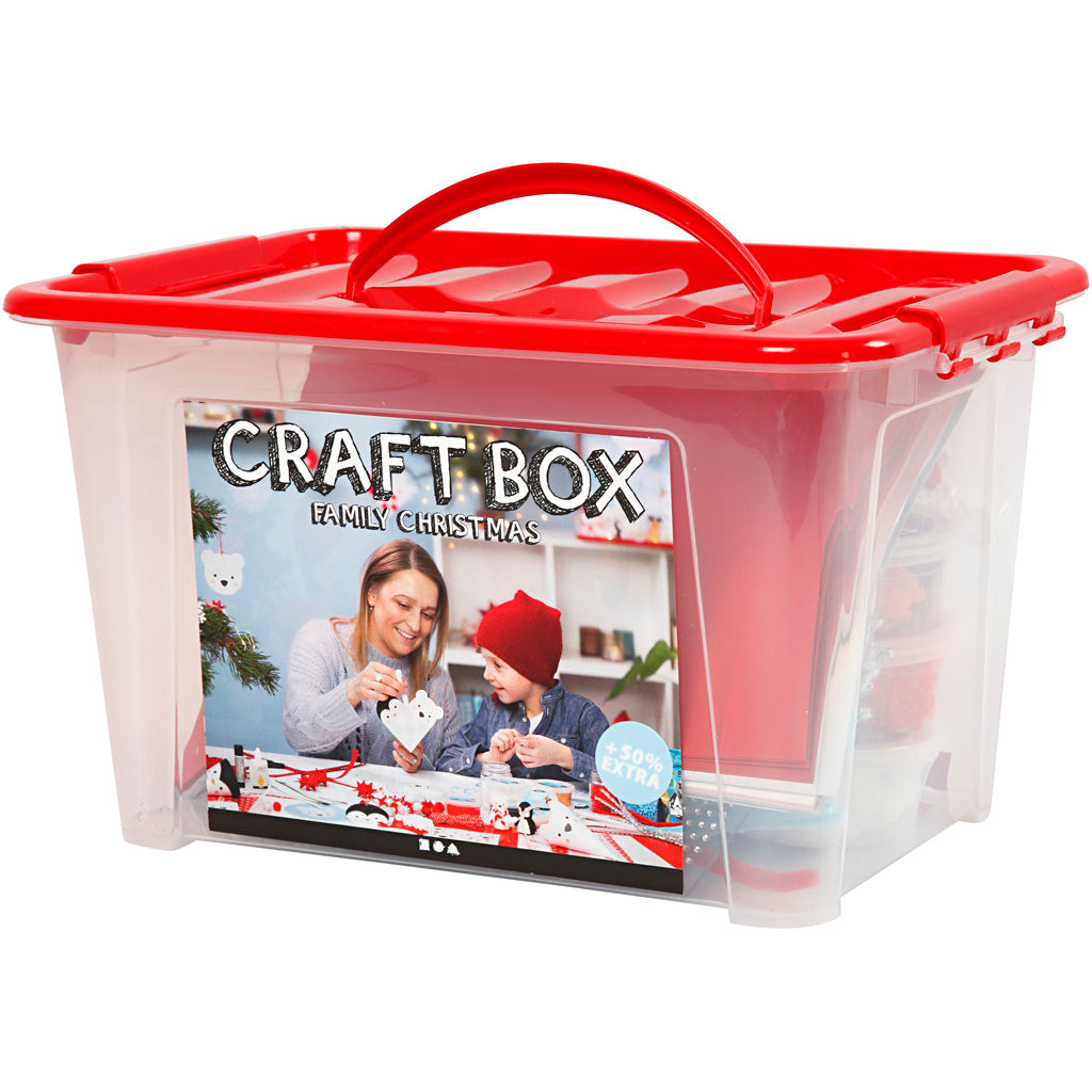 Creatief bedrijf familie knutselbox kerstmis