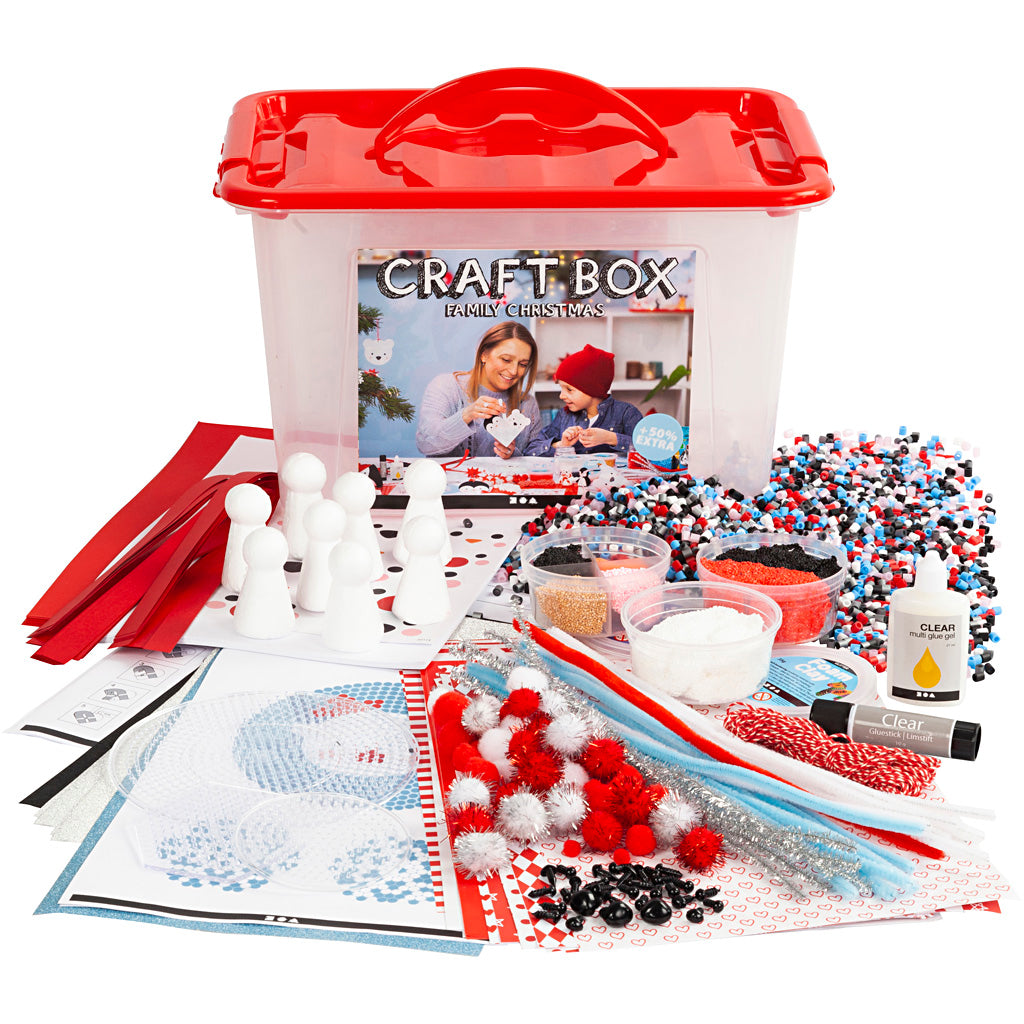 Creatief bedrijf familie knutselbox kerstmis