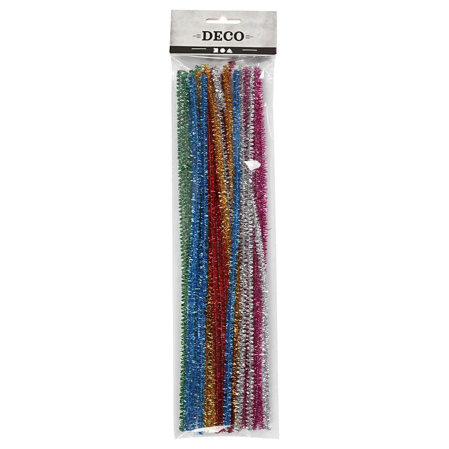 Creativ Company chenille stems strong colors glitter 30cm, 24pcs.