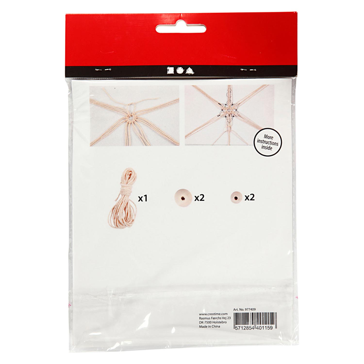 Mini Creatieve Kit Macrame Sneeuwvlok