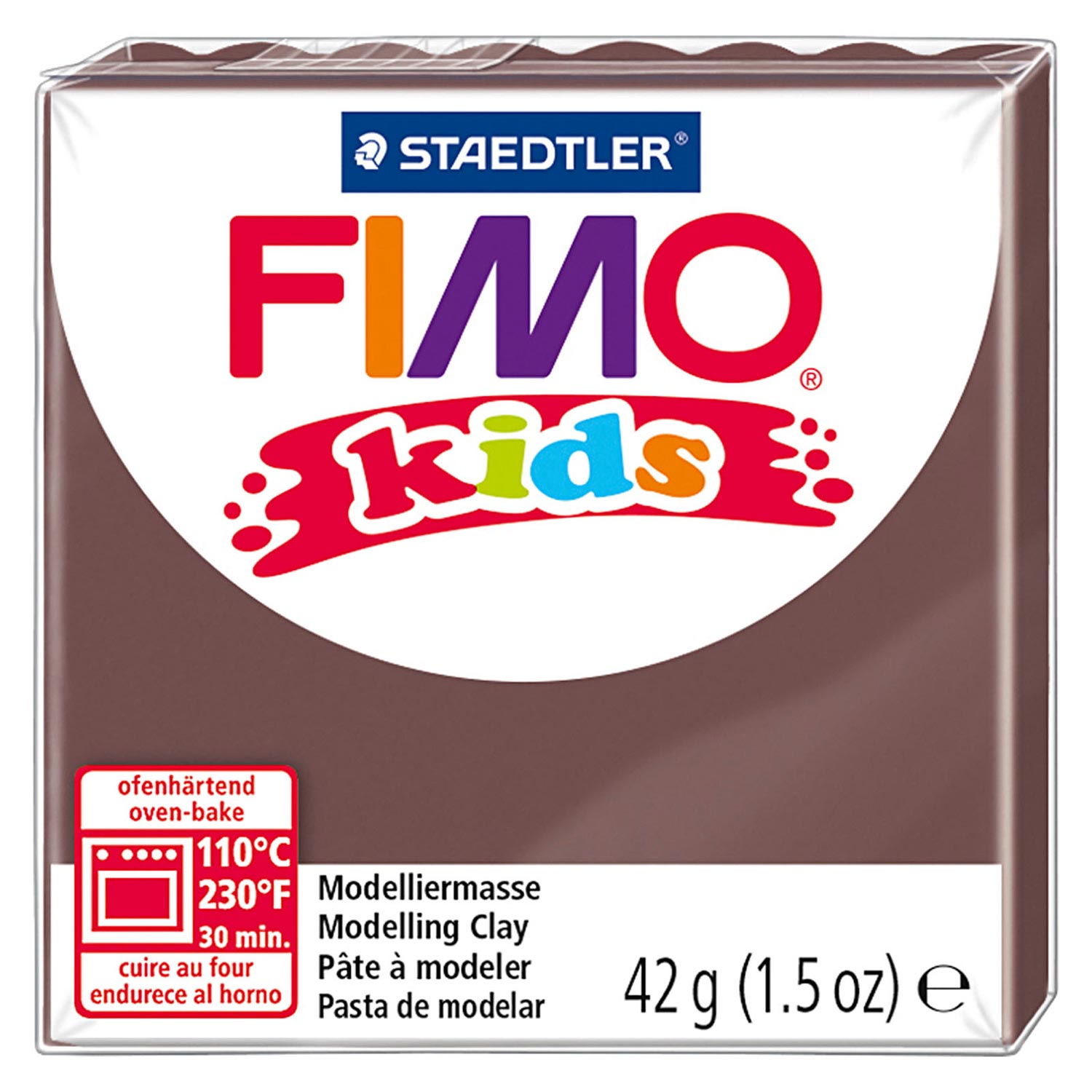 Fimo kids boetseerklei bruin, 42gr