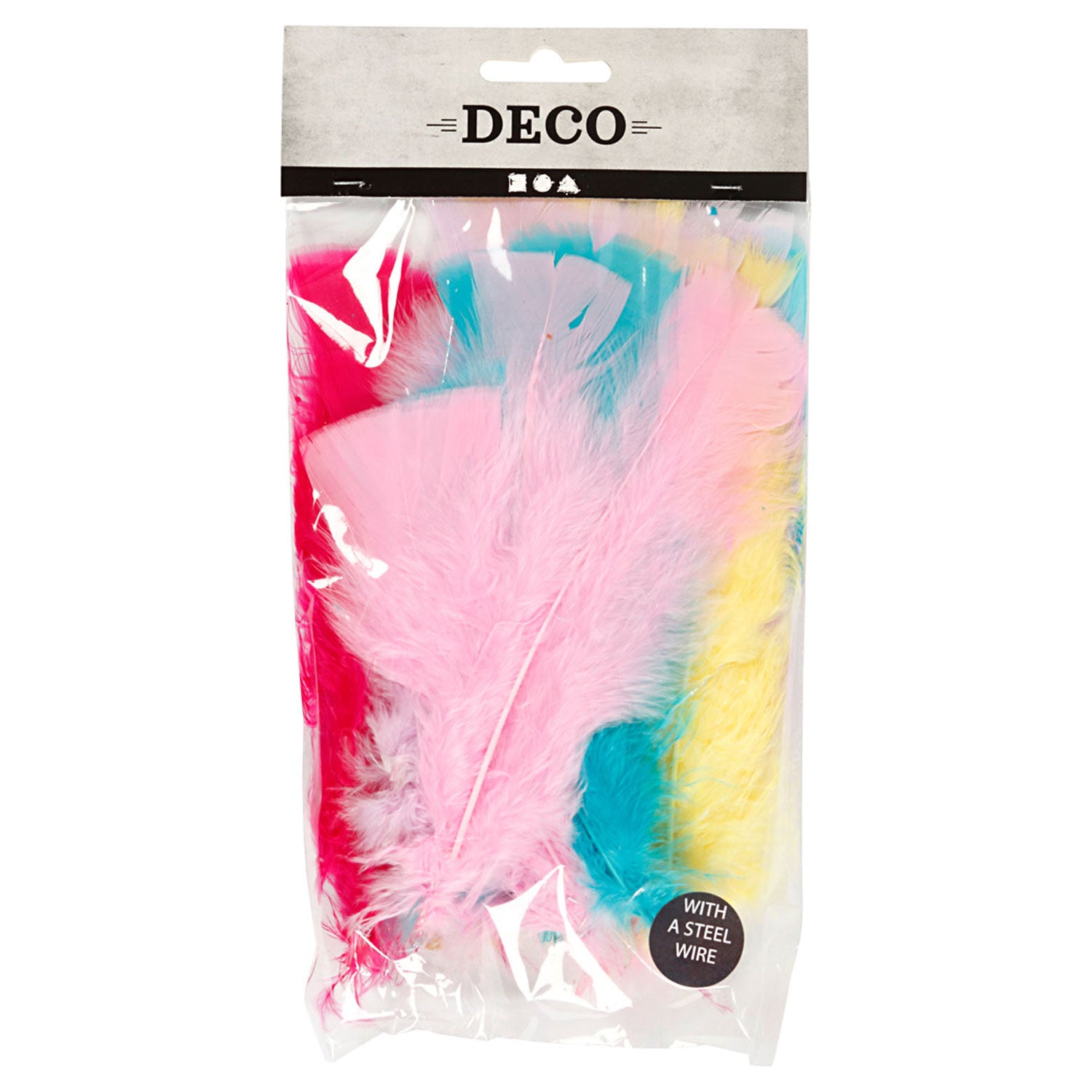 Creatief bedrijf veren in diverse kleuren 11-17cm, 18st.