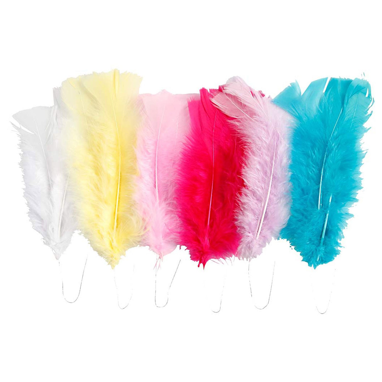 Creatief bedrijf veren in diverse kleuren 11-17cm, 18st.