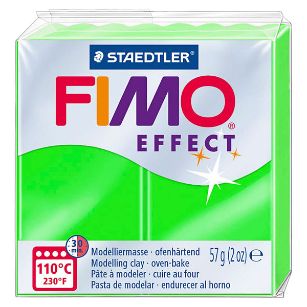 Fimo effect modelling clay neon green, 57g